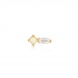 Gold Kyoto Opal Sparkle Barbell Single Earring-1