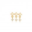 Gold Kyoto Opal Drop Sparkle Barbell Single Earring-1