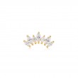 Gold Sparkle Marquise Climber Barbell Single Earring-1