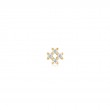 Gold Sparkle Cross Barbell Single Earring-1