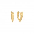 Gold Arrow Huggie Hoop Earrings-1