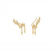 Gold Spike Climber Stud Earrings-1