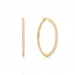 Gold Pavé Hoop Earrings-1