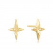 Gold Cross Stud Earrings-1