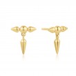 Gold Point Stud Earrings-1