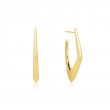 Gold Geometric Hoop Earrings-1