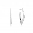 Silver Geometric Hoop Earrings-1