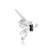 Silver Sparkle Spike Ear Cuff-1