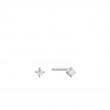 14KT WHITE GOLD NATURAL DIAMOND STUD EARRINGS-1