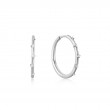 14KT WHITE GOLD STARGAZER Natural DIAMOND HOOP EARRINGS-1