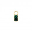 Gold Faceted Green Earring Charm-1