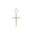 Gold Cross Earring Charm-1