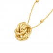 14K Yellow Gold Circle Links Pendant On Chain