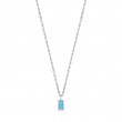 SILVER TURQUOISE DROP PENDANT NECKLACE-1