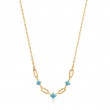 GOLD TURQUOISE LINK NECKLACE-1