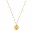 GOLD MOTHER OF PEARL SUN PENDANT NECKLACE-1