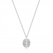 SILVER SCATTERED STARS KYOTO OPAL DISC NECKLACE-1