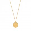 GOLD ROPE DISC NECKLACE-1