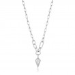 SPARKLE DROP PENDANT CHUNKY CHAIN NECKLACE-1