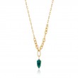 MALACHITE EMBLEM PENDANT NECKLACE-1