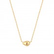 Gold Pebble Sparkle Necklace