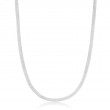 Silver Flat Snake Chain Necklace-1