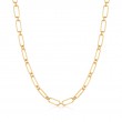 Gold Cable Connect Chunky Chain Necklace-1