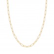 Gold Link Charm Chain Necklace-1