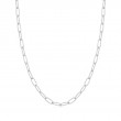 Silver Link Charm Chain Necklace-1