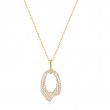 Gold Pavé Arrow Pendant Necklace-1