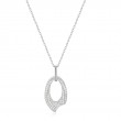 Silver Pavé Arrow Pendant Necklace-1