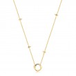 Gold Star Chain Charm Connector Necklace-1