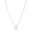 Gold Shimmer Chain Charm Connector Necklace-1