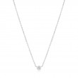 14KT WHITE GOLD SINGLE NATURAL DIAMOND NECKLACE-1