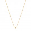 14KT GOLD SINGLE NATURAL DIAMOND NECKLACE-1