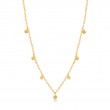 14KT GOLD MIXED DISC NECKLACE-1