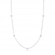 14KT WHITE GOLD BEADED NECKLACE-1