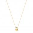 14KT GOLD PADLOCK NECKLACE-1