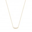 14KT Gold Magma Curve Natural Diamond Necklace-1