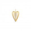 Gold Sculpted Heart Charm-1