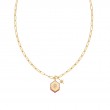 Gold Sunset Charm Necklace-1