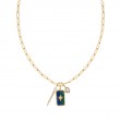 Gold North Star Charm Necklace-1