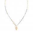 Gold Rainbow Love Charm Necklace-1