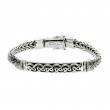 Sterling Silver Dragon Weave Eternity Bar Bracelet-1