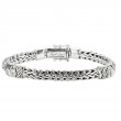 Sterling Silver Dragon Weave Hinged  Bracelet-1