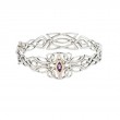 Sterling Silver 10k Amethyst Guardian Angel Bangle-1