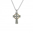 Sterling Silver 10k Circle Cross Small Pendant-1