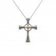 Sterling Silver 10k Celtic Cross Small Pendant-1