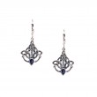 Sterling Silver Anchor Iolite Rocks 'n Rivers Leverback Earrings-1