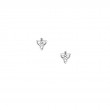 Sterling Silver Diamond (1mm) Trinity Post Earrings-1